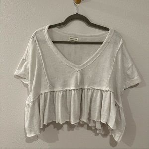 Urban Outfitters Frilly Crop Tee